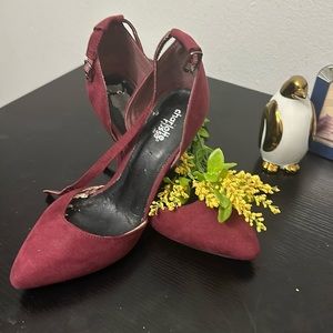 Burgundy Charlotte Russe heel
